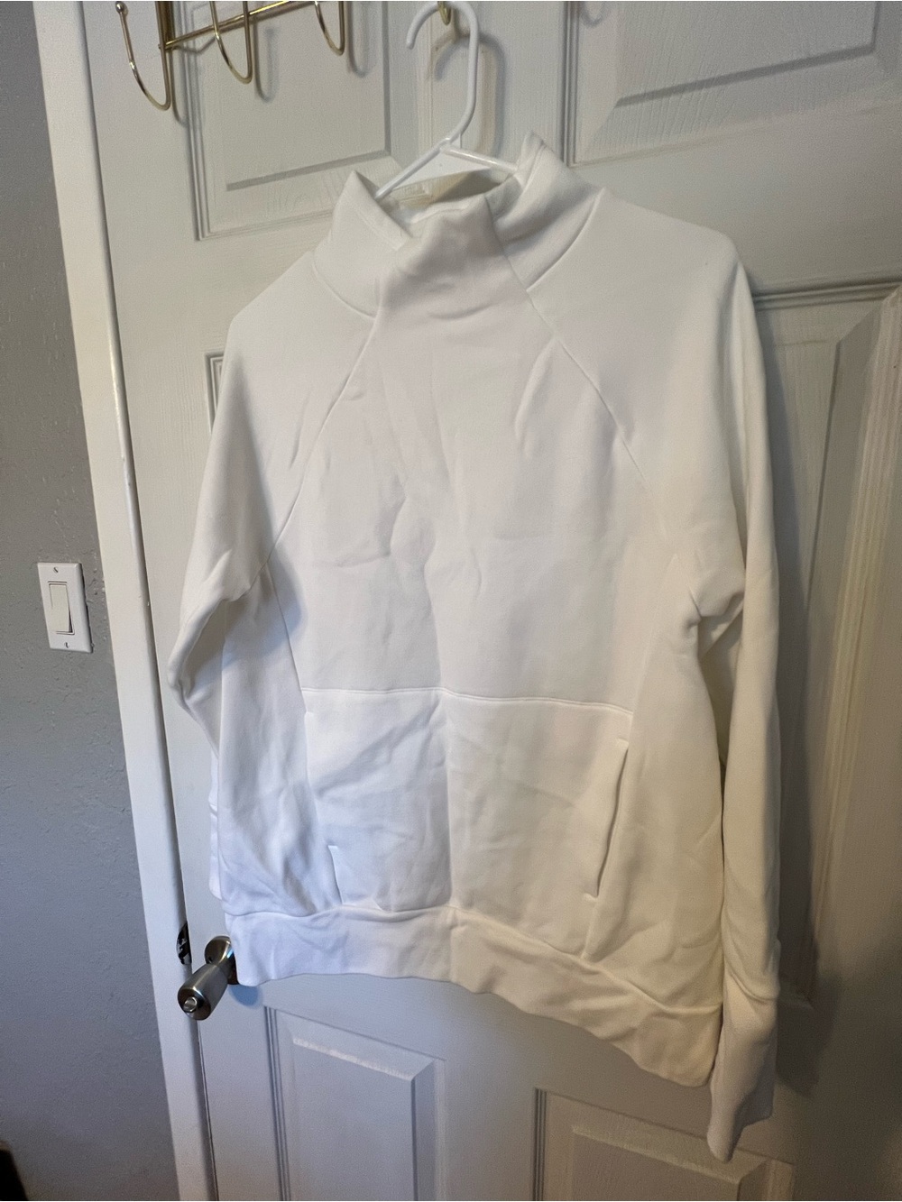 Fabletics White Cozy Mock-Neck Pullover